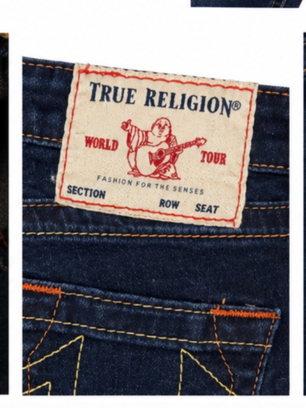 True Religion Hailee Mid Rise Super Skinny Jeans 25 Dark Wash Contrast Stitch Y2 - Picture 3 of 7